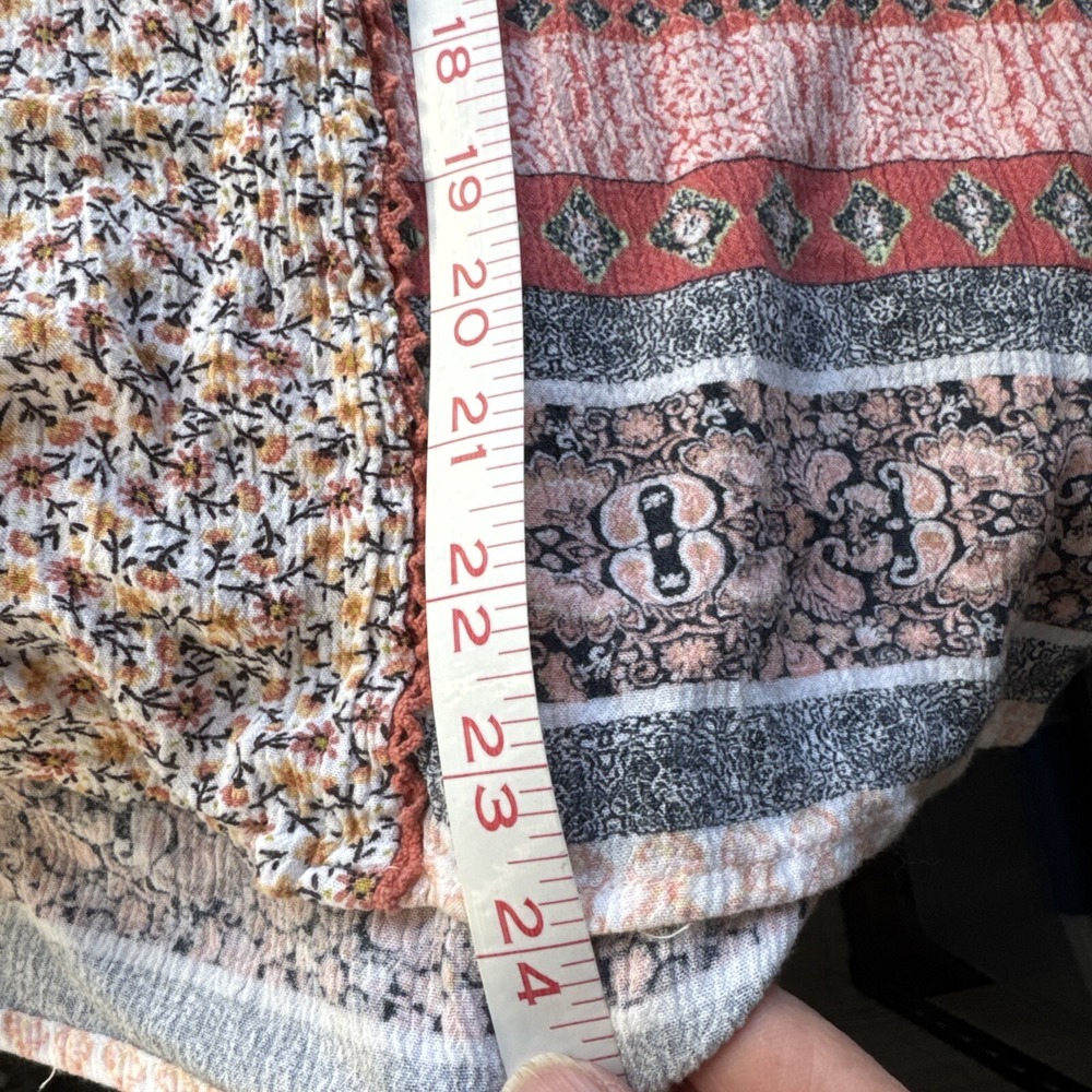 Farmers Market by One World Boho Printed Scoop Neck Flowy Long Sleeve Blouse 1XL - Picture 8 of 8
